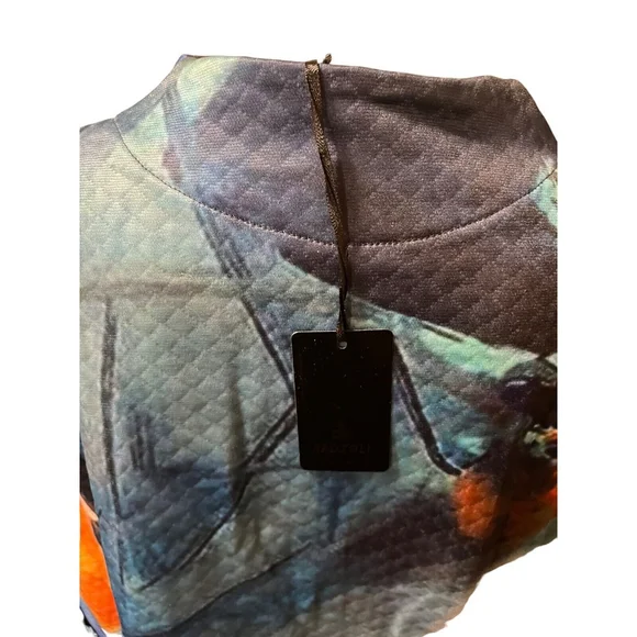 Radzoli NWT polyester retro jacket blue multicolored - Picture 7 of 7